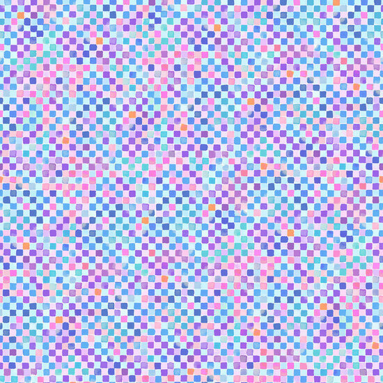Katoen - Violet - Multi Mosaic - Multicolor