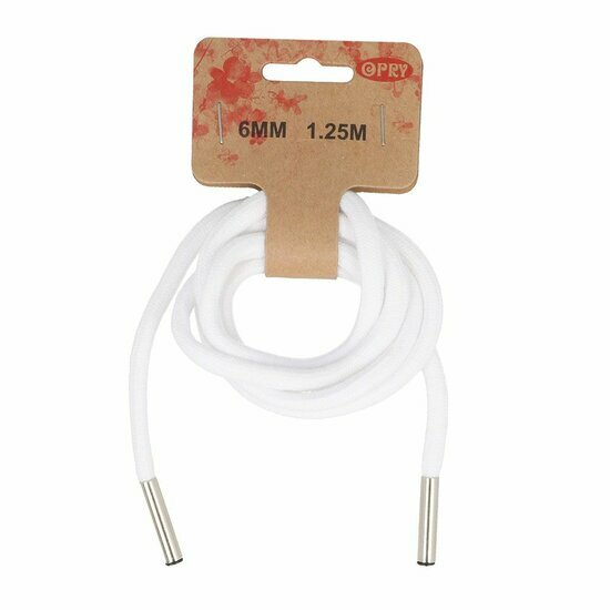 Hoodie Koord 6mm - Wit