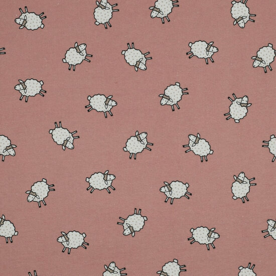 Flanel - Sheep - Roze