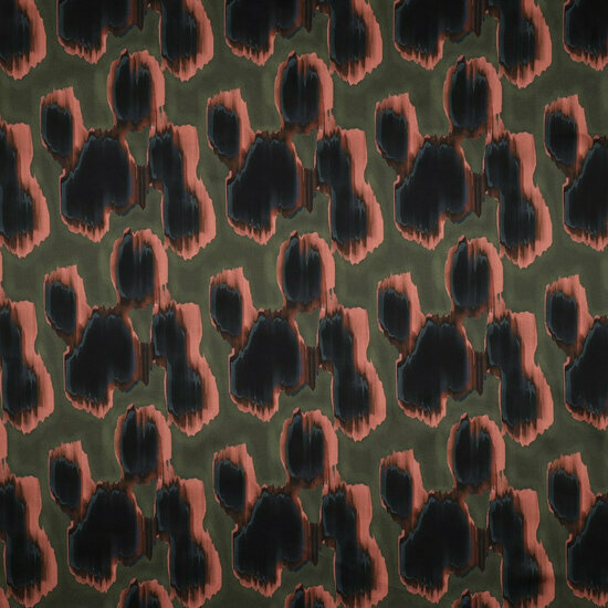 Katoen Satijn - Animal Skin - Legergroen