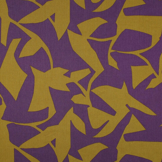 Katoen Satijn - Abstract - Paars