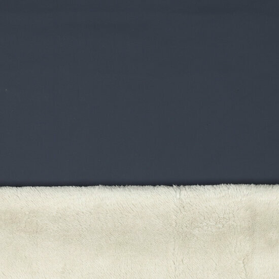 Regenjasstof met Teddy - Uni - Navy