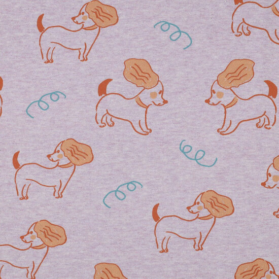 Sweat - Dogs - Gemeleerd Lila