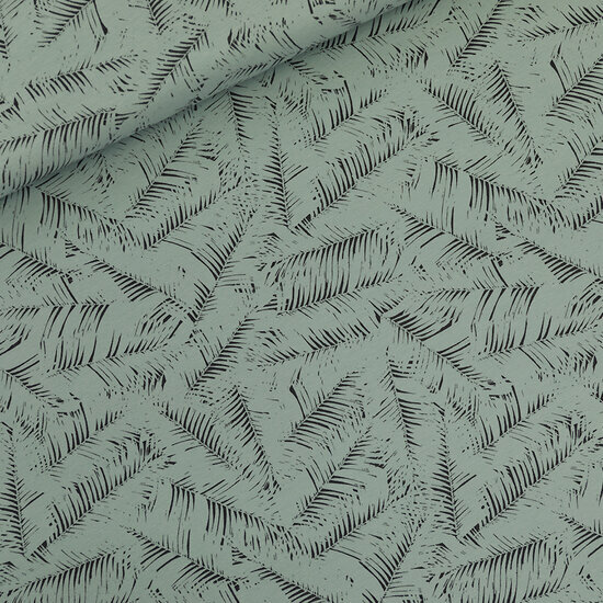 French Terry - Leaf Shelter - Groene Branding