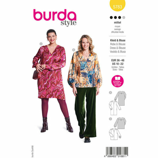 Burda Patroon 5783 - Jurk en Bloes