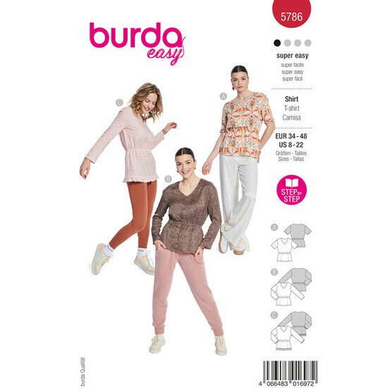 Burda Patroon 5786 - T-shirt