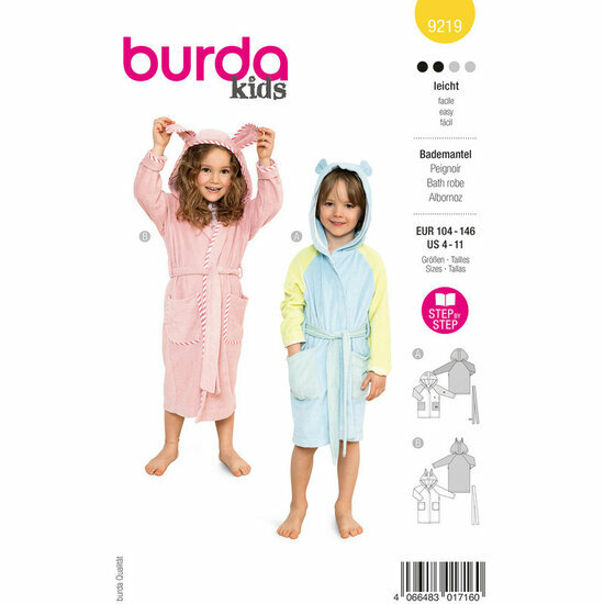 Burda Patroon 9219 - Badmantel