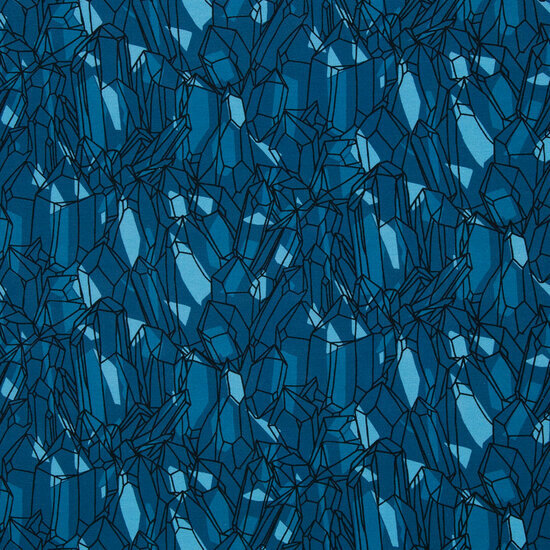 French Terry - Gemstones - Blauw