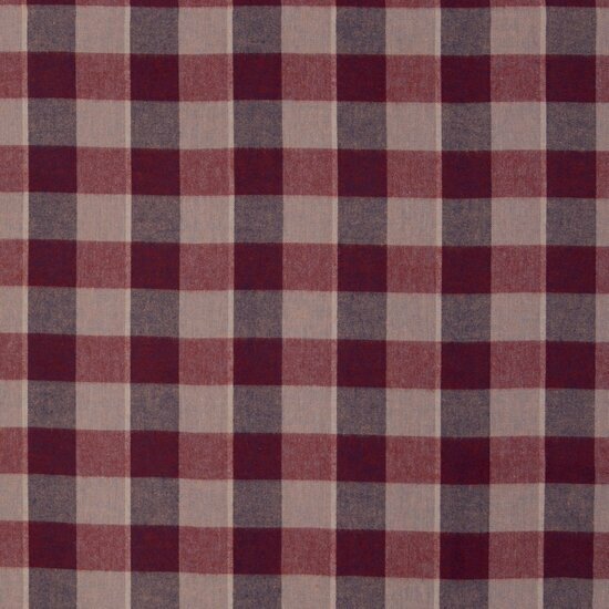 Flanel - Karo - Aubergine