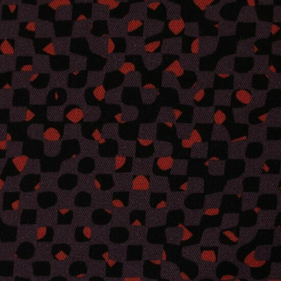 Viscose Twill - Fall Grids - Paars
