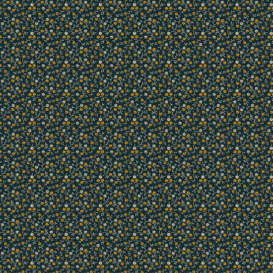 Katoen - Flourish - Indigo