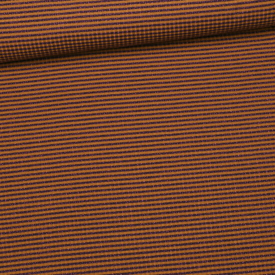 Gebreid - Ribs and Glitters - Cognac-Paars