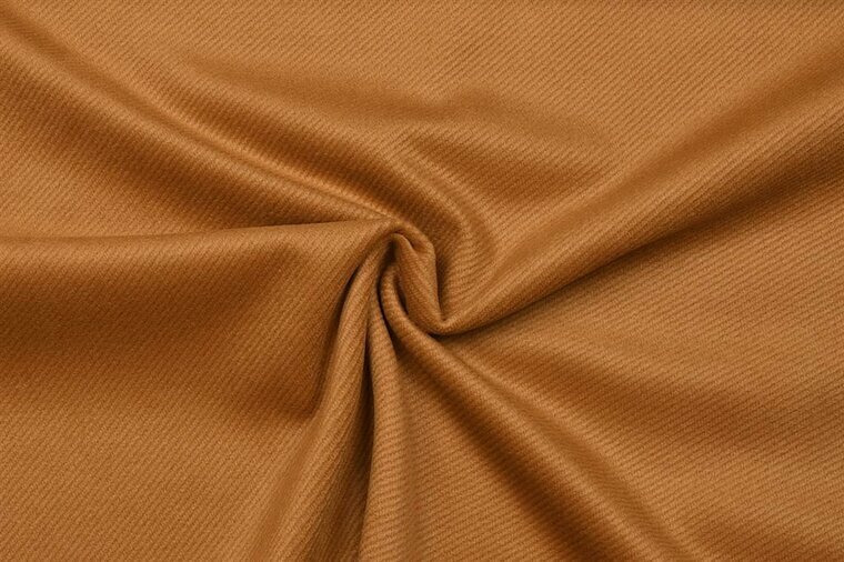 Mantelstof - Uni Twill - Cognac