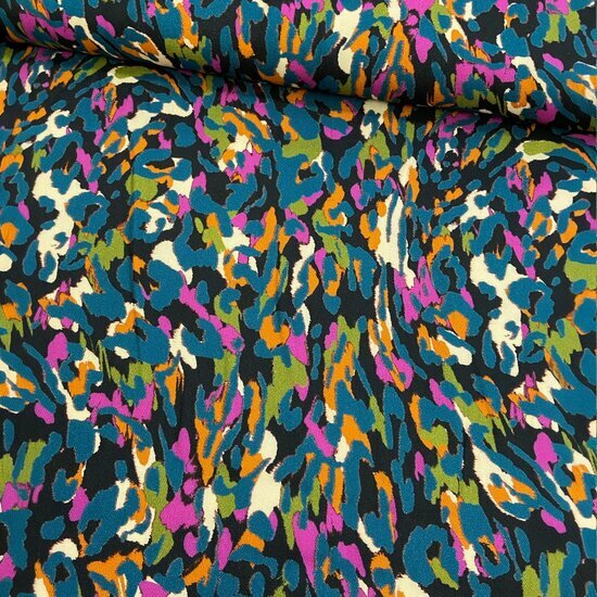 Viscose Twill - Luipaardprint - Multicolor