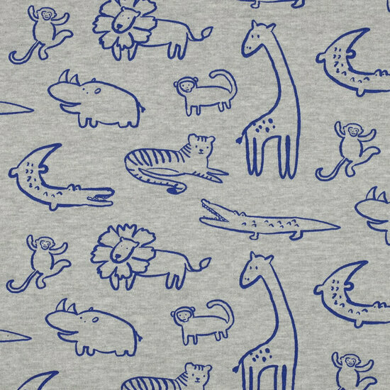 Sweat - Safari Animals - Gemeleerd Lichtgrijs