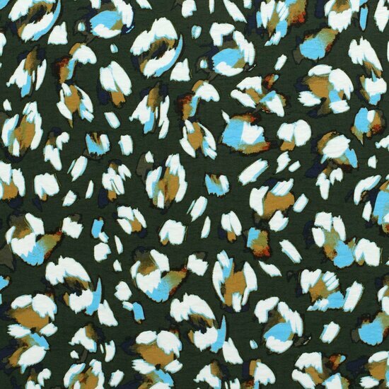 Viscose Crepe - Vlekken  - Groen