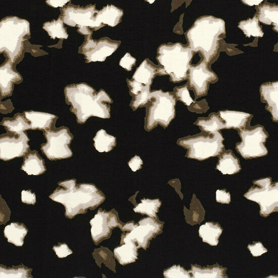 Viscose Crepe - Vlekken  - Zwart