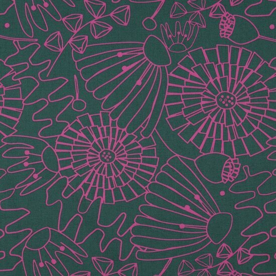 Poplin - Eden - Donkergroen