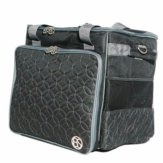 Babysnap Overlocktas Zwart Quilted