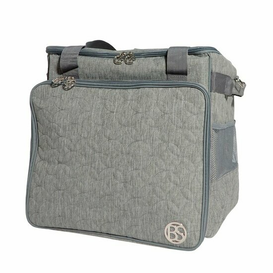 Babysnap Overlocktas Grijs Quilted