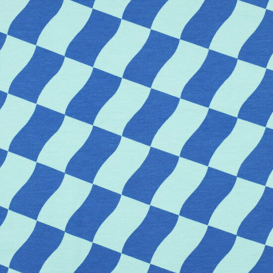 Soft Sweat - Check - Mint-Blauw