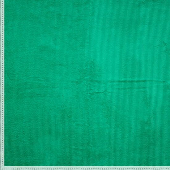 Ribfluweel Stretch - Uni - Groen