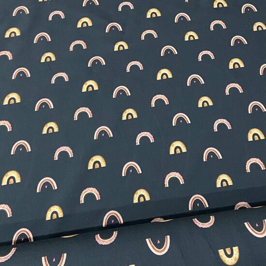 French Terry - Rainbows - Navy
