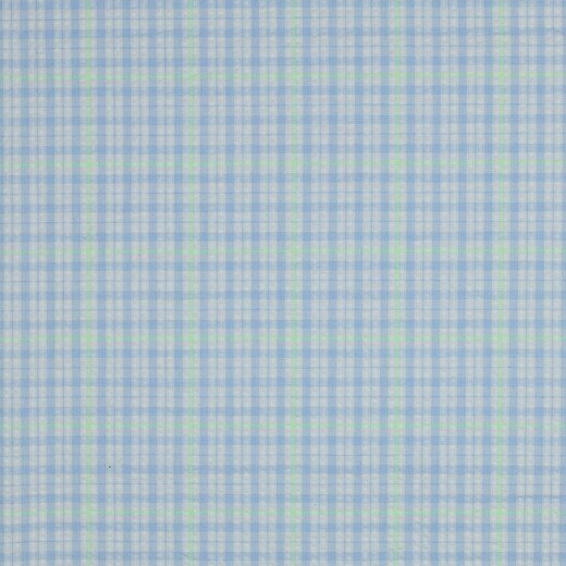 Seersucker - Checks - Lichtblauw-Neon Groen