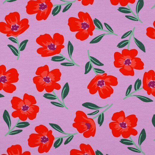 Soft Sweat - Red Flowers - Lila