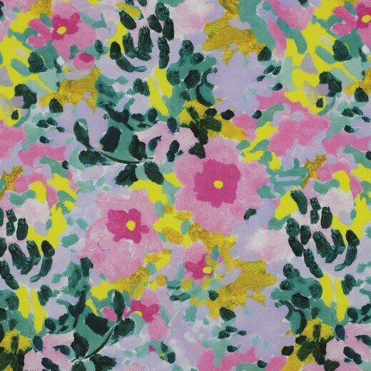 Ecovero Viscose - Flowers - Lavender