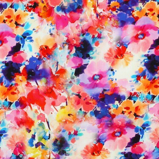 Viscose - Flowers - Multicolour