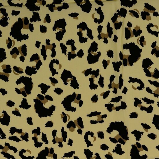 Viscose - Luipaardprint - Ecru