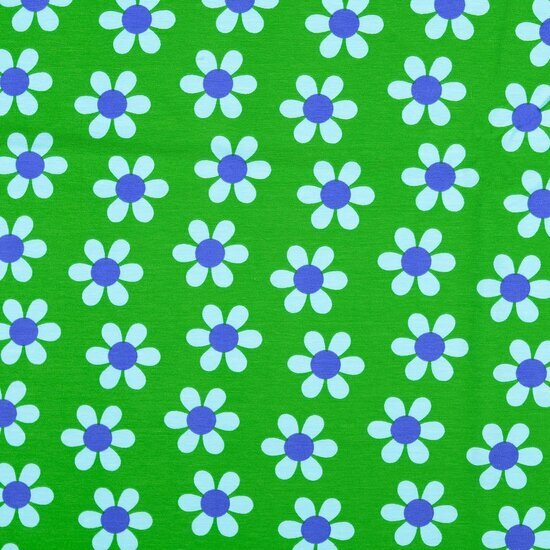 Jersey - Madeliefjes - Appelgroen