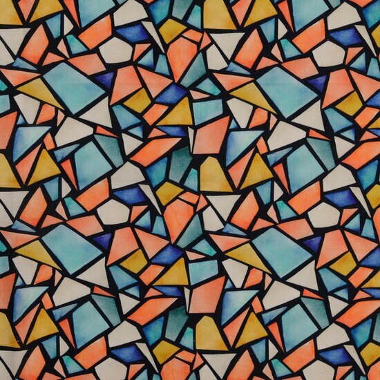 Katoen - Geometrisch - Marine