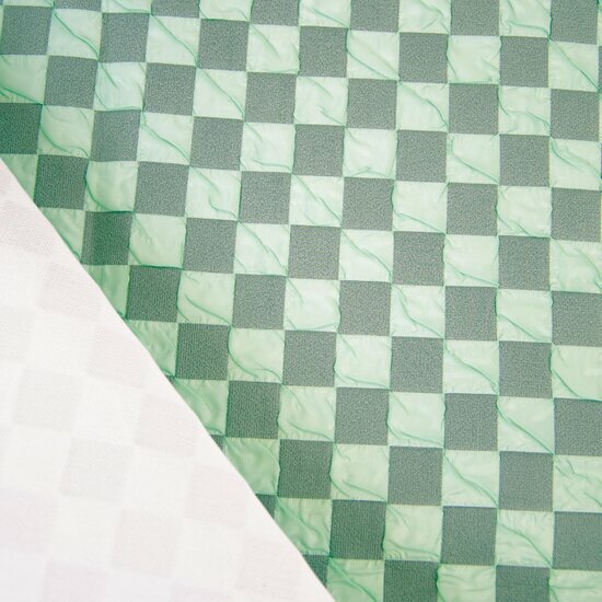 Polyester - Bubble Chess Board - Aqua