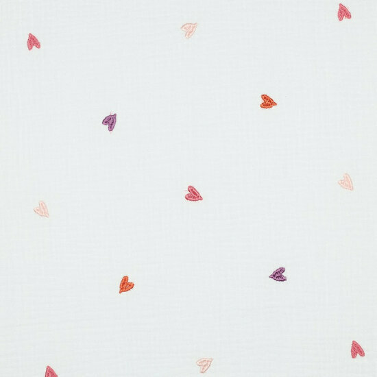Tetra - Embroidery Hearts - Ecru