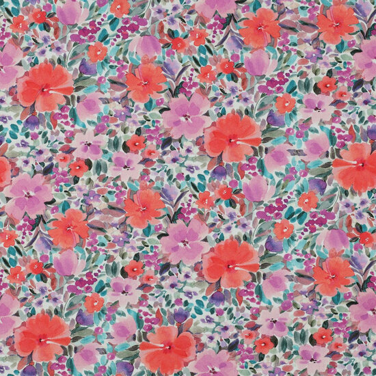 Poplin - Flowers - Mauve