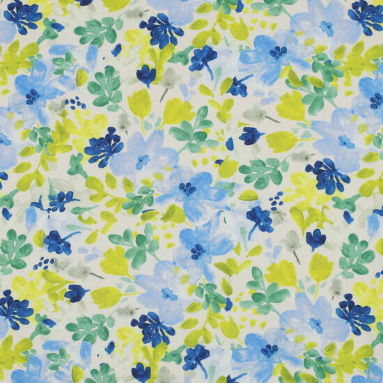 Viscose Stretch - Flowers - Ecru