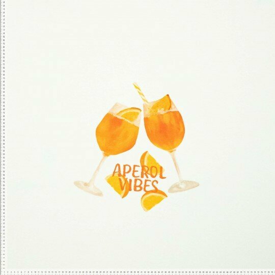 Jersey - Paneel Aperol Vibes - Wit
