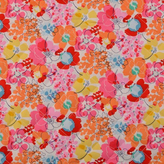 Matelass&eacute; - Flowers - Oranje
