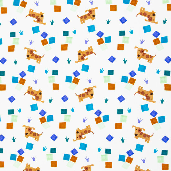 Jersey - Dogs and Blocks - Gebroken Wit