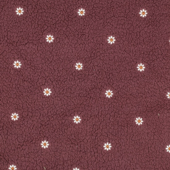 Teddy - Embroidery Flowers - Aubergine