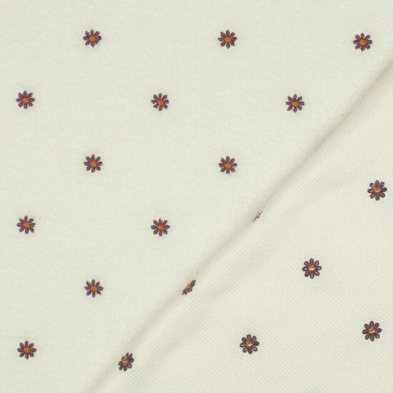 Teddy - Embroidery Flowers - Ecru