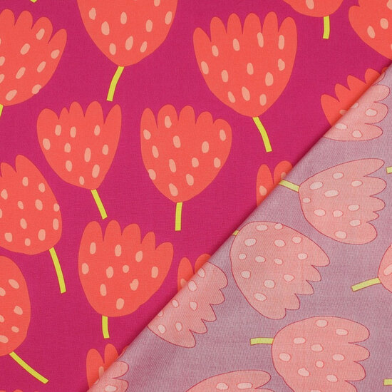 Poplin - Tulips - Fuchsia