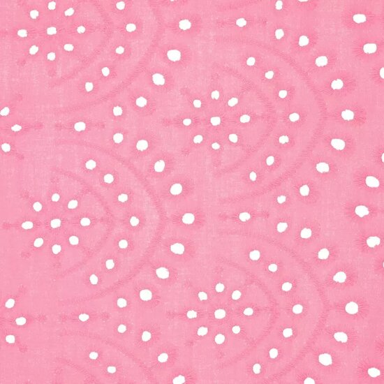 Katoen - Uni Embroidery - Roze