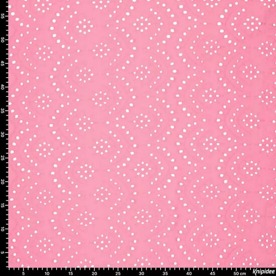 Katoen - Uni Embroidery - Roze