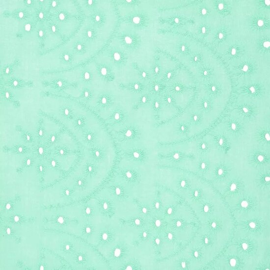 Katoen - Uni Embroidery - Groen