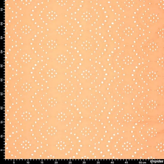 Katoen - Uni Embroidery - Oranje