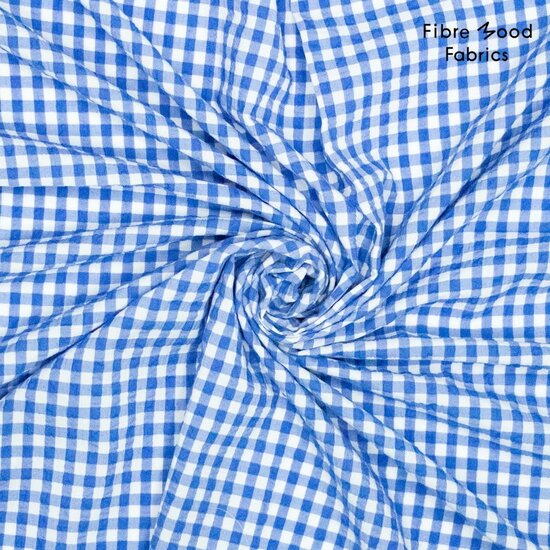 Seersucker - Checks - Blauw