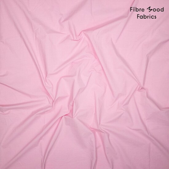 Poplin - Uni Stone Washed - Roze